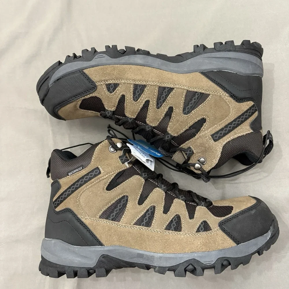 Eddie Bauer Ridgeline Brown Suede Waterproof Outdoor Hiking Boots Men Size 11